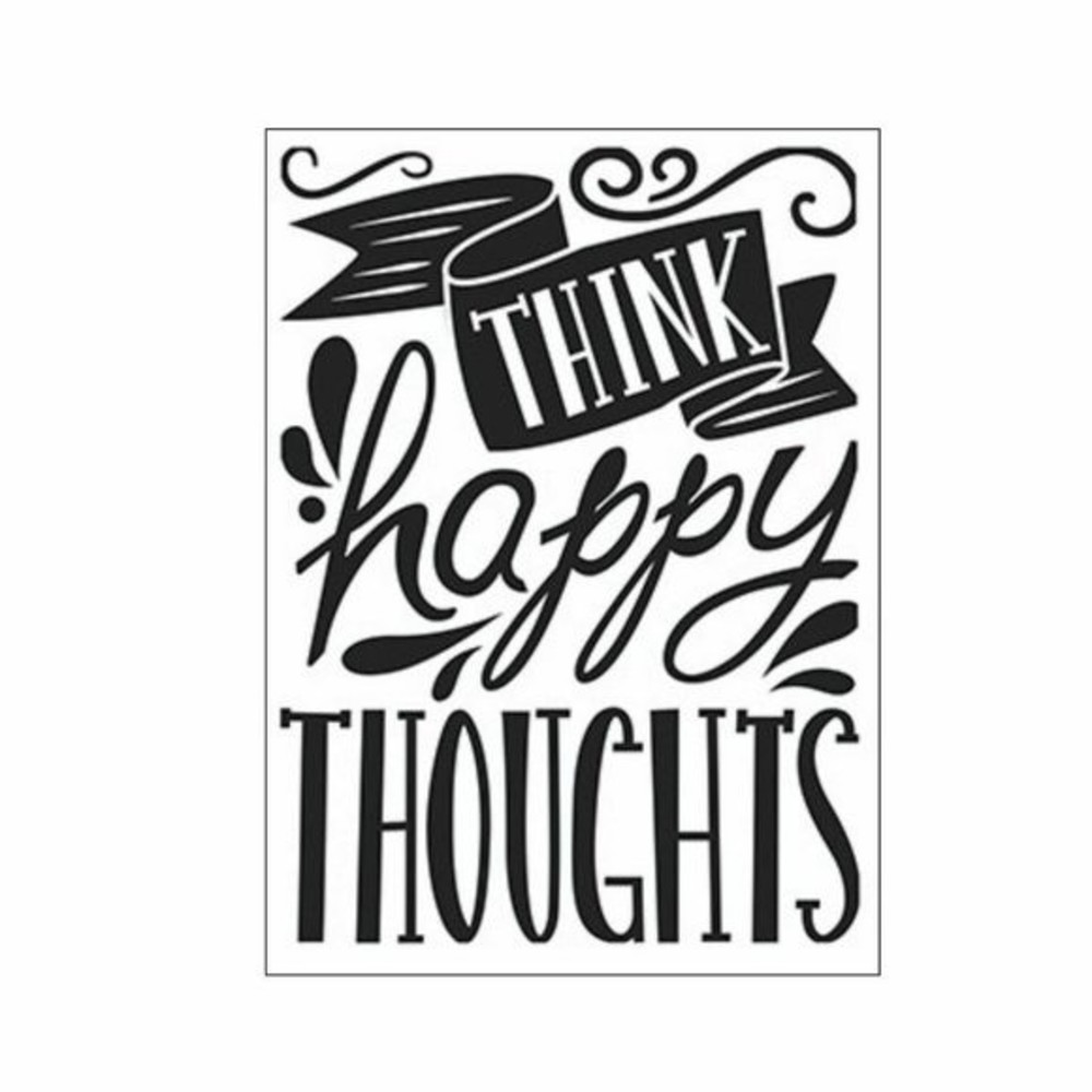Darice Embossing Folder Happy Thoughts Scrapbook Paper Crafts Card Making
